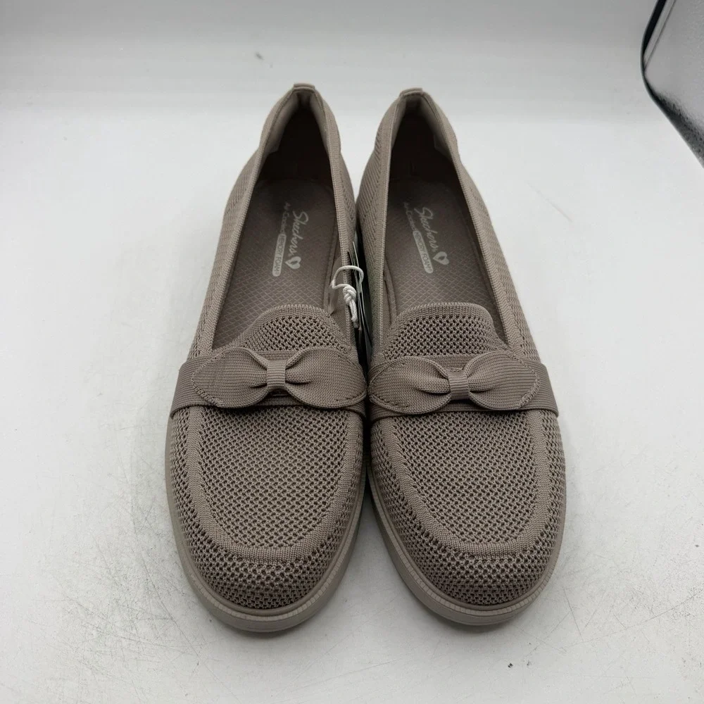 Skechers Cleo Taylor Desire Loafers Womens Sz 10 Taupe Tan Slip On Shoes 159029